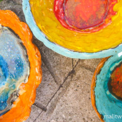 Warsztaty ceramiczne dla dorosłych, Pracownia Artystyczna "Mali Twórcy" - prace misy